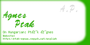 agnes ptak business card